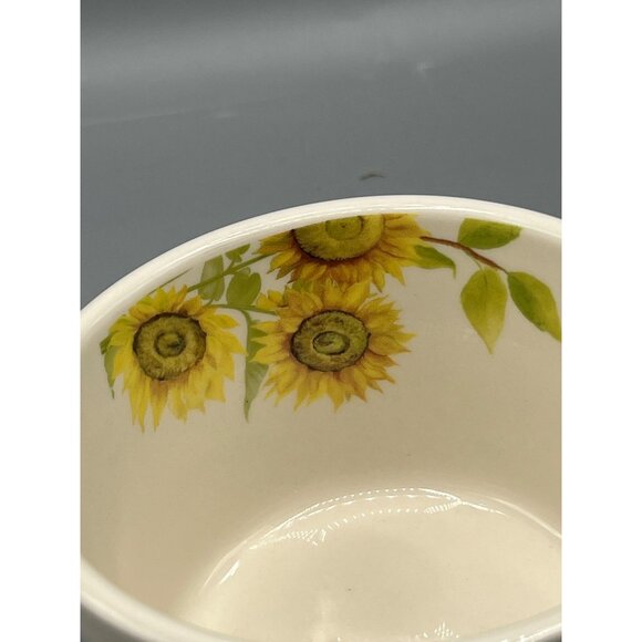 Pfaltzgraff Rooster Meadow 4" Stoneware Bowl With Sunflower & Floral Design Rare - Picture 4 of 9